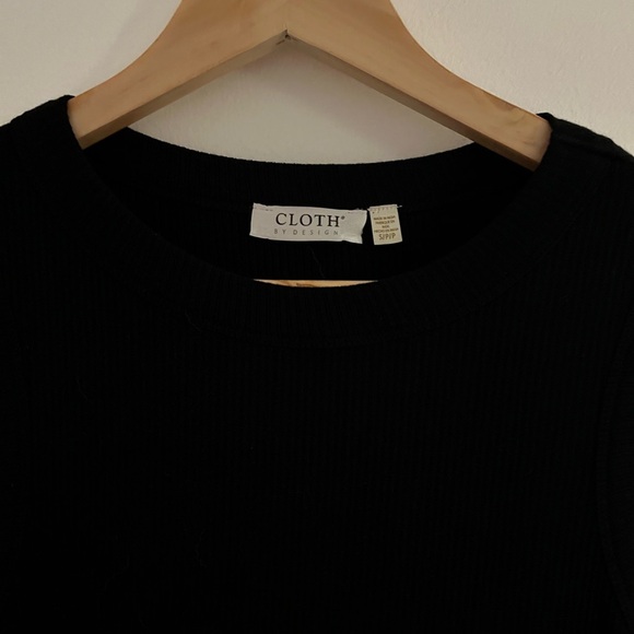 Cloth By Design Black Ribbed Dress womens size small - Picture 2 of 4